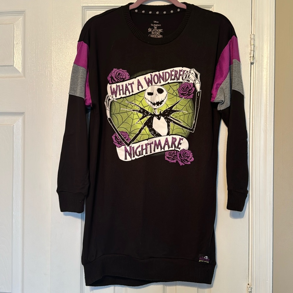💜 Nightmare Before Christmas Jack Crew Sleepshirt